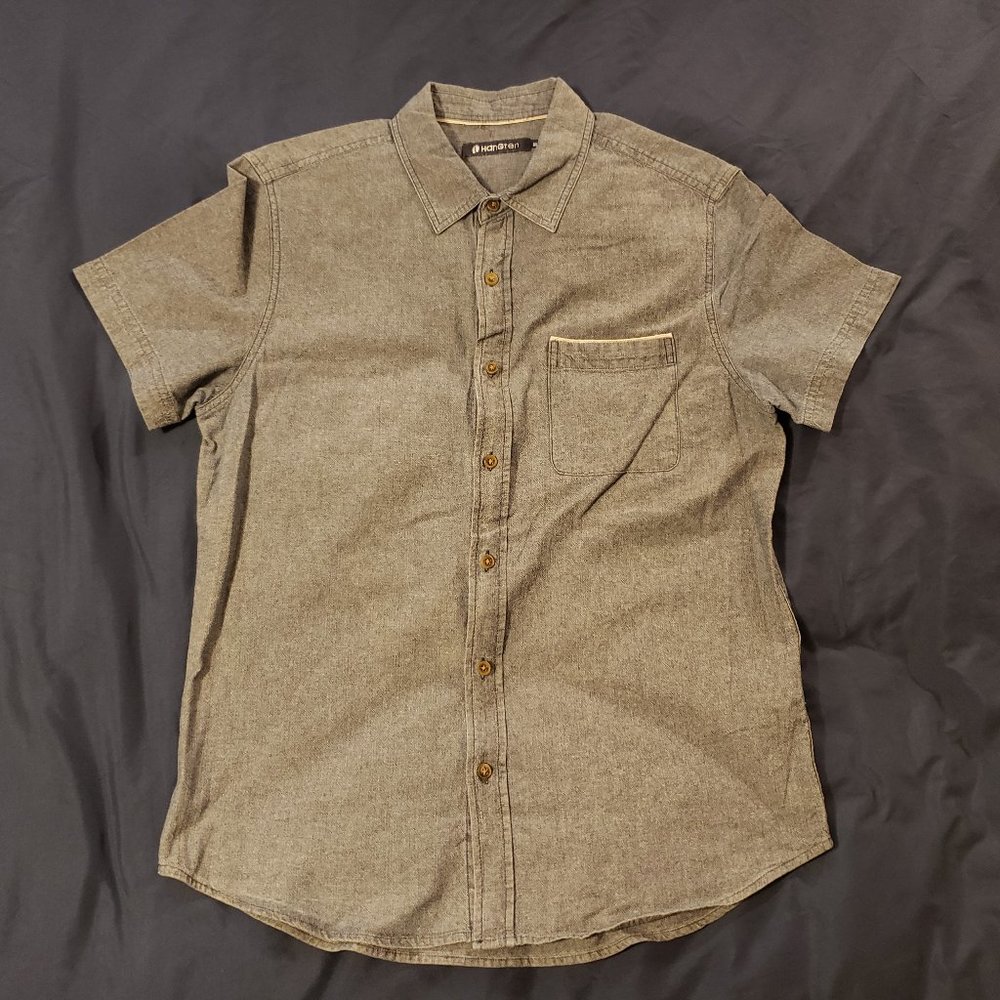 Hang Ten - blue medium SS button down shirt